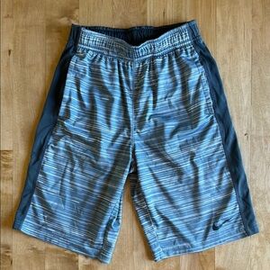 Nike Boys Dri-Fit Shorts - Gray and White‎ - Medium